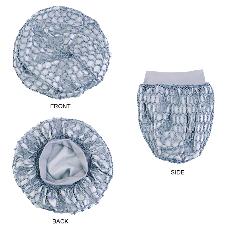 Crochet Hair Net Snood Hat Satin Hair Bonnet size 02